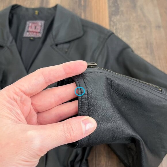 VTG Authentic Adler Leather Jacket Moto Biker Belted Womens Size Small Black - Picture 10 of 16